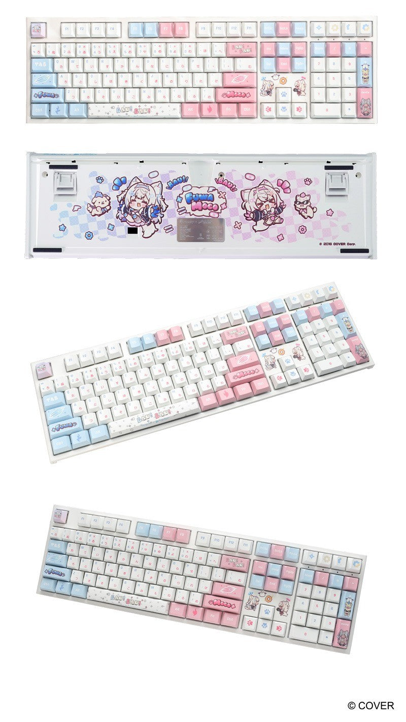 Gift Idea Ducky x hololive Fuwamoco Limited Edition One 2 RGB Keyboard Mat Set