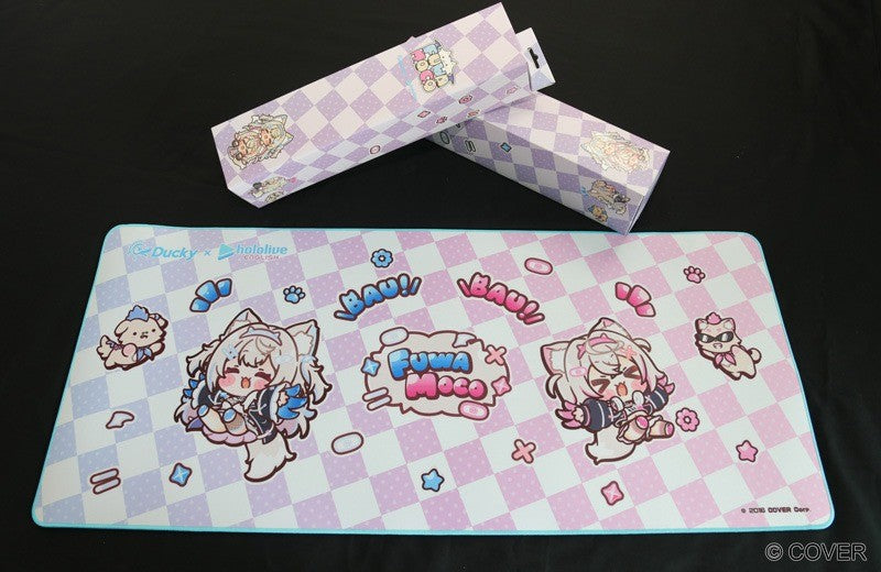 Gift Idea Ducky x hololive Fuwamoco Limited Edition One 2 RGB Keyboard Mat Set