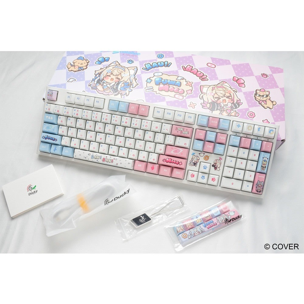 Gift Idea Ducky x hololive Fuwamoco Limited Edition One 2 RGB Keyboard Mat Set