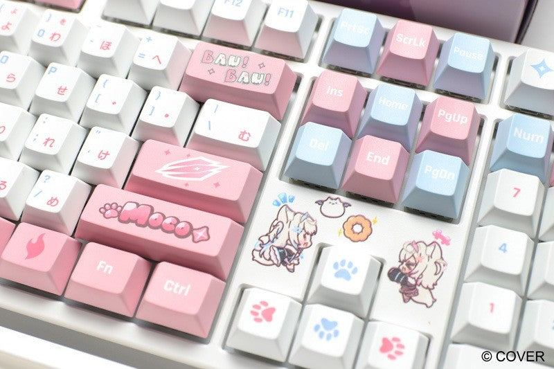 Gift Idea Ducky x hololive Fuwamoco Limited Edition One 2 RGB Keyboard Mat Set
