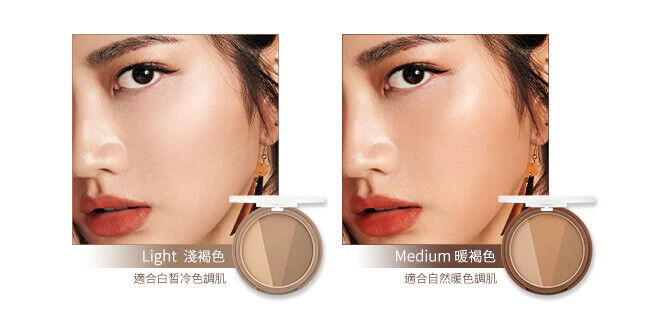 1028 VISUAL THERAPY Sculpting Contour 3 Shades Contouring Palette 8.8g NEW - Buy Taiwan Online