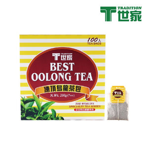 TRADITION Original Tea Bag Series 100 Tea Bags x 0.1 oz (2 g) Oolong Tea T世家- 經典凍頂烏龍茶包 2g x 100包 200g / 盒