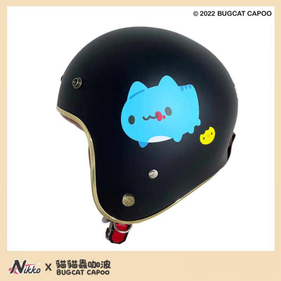 Nikko BUGCAT CAPOO Open-Face Helmet With Face Shield 3/4 Motorcycle ...