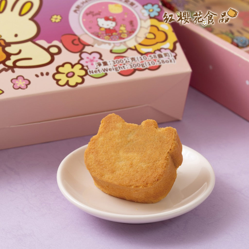 PRE-ORDER Hello Kitty D-Cut Pineapple Mooncake 6 PCs + 1 Porcelain Plate Gift Set Made in TaiwanHello Kitty  造型鳳梨酥禮盒 (6入+Kitty瓷碟1入) - Buy Taiwan Online