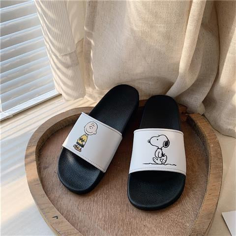 Peanuts Snoopy & Charlie Brown Women Slippers Sandals Indoor Outdoor