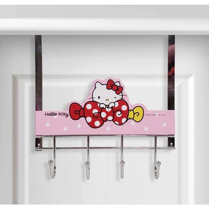 ⭕️正品 Hello Kitty My Melody Over The Door Hook Hanger Heavy-Duty Organizer for Coat Towel Bag Robe 4 Hooks Iron
