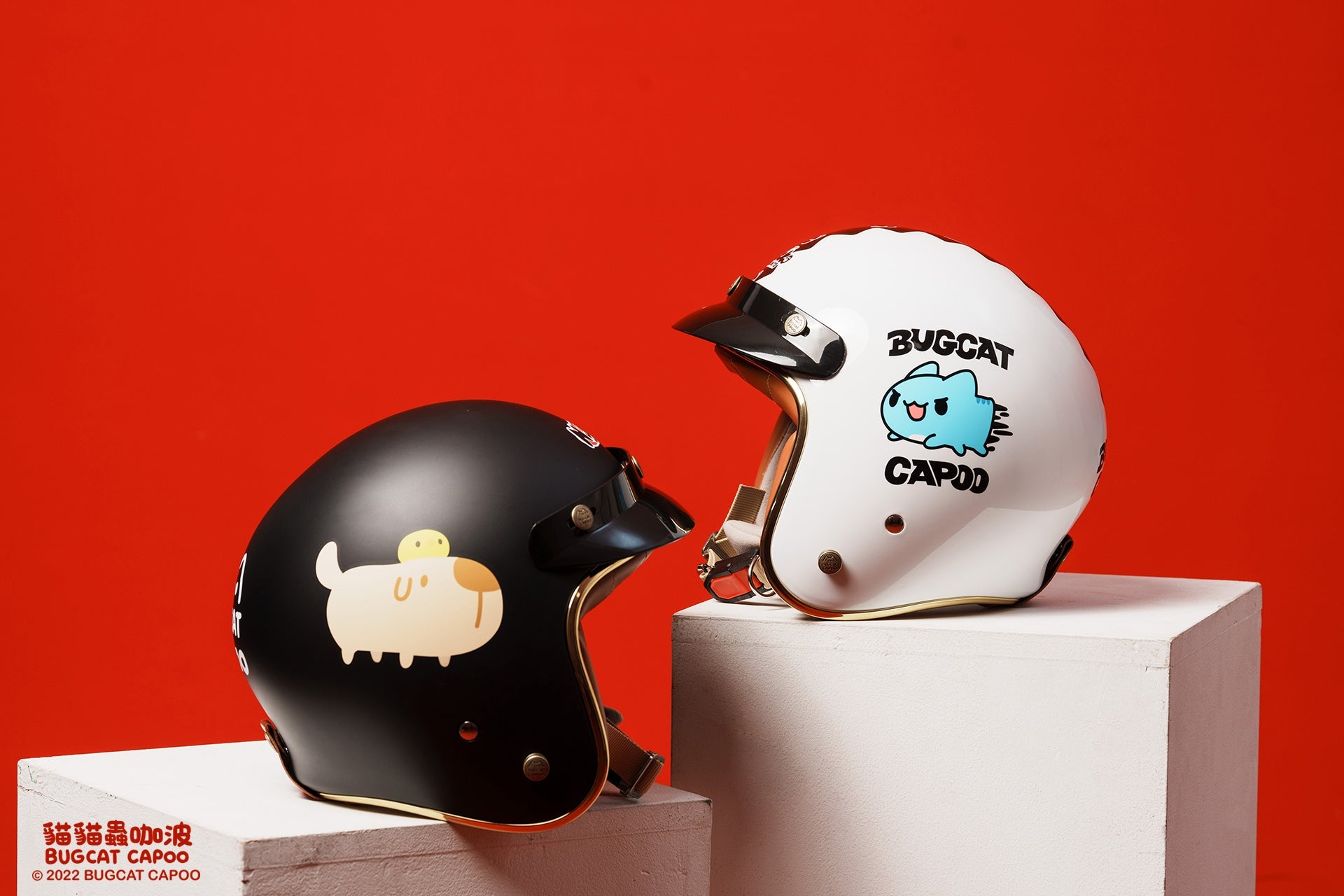 Nikko BUGCAT CAPOO Open-Face Helmet With Face Shield 3/4 Motorcycle ...