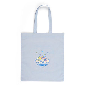 Sanrio Japan Cinnamoroll Straight Canvas Bag Shoulder Bag (Blue Grid Figure Model)