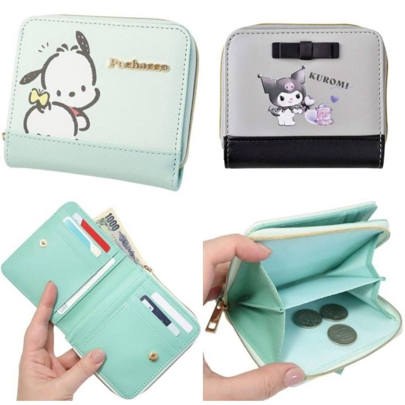 Sanrio Character Pochacco Kuromi Fold in Half Wallet Card & Coin Case New Japan - Buy Taiwan Online