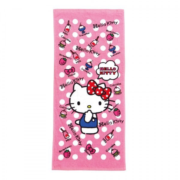 Sanrio Hello Kitty Beach Towel 30" X 60" 100% Cotton Bath Shower Pink 5 Designs