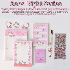 Sanrio Hello Kitty My Melody Cinnamoroll Pompom Purin Planner Set-Up Inserts Variety Set 7PC Set Notebook Journal Book
