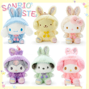 Sanrio Characters Easter Bunny Rabbit Plush Doll Hello Kitty My Melody Pompom Purin Ciannamoroll Kuromi 2022 Japan