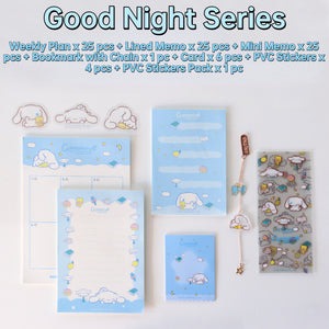 Sanrio Hello Kitty My Melody Cinnamoroll Pompom Purin Planner Set-Up Inserts Variety Set 7PC Set Notebook Journal Book