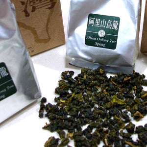 FLUXTREE  Alishan Oolong Tea 2.65 Oz 光河樹 阿里山烏龍茶 (高山茶)，10年老阿里山烏龍茶 75g