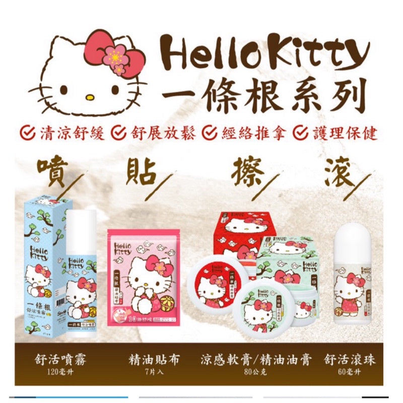 Sanrio Hello Kitty Herbal Essence Pain Relief Cool Spray 120ML 4 Oz