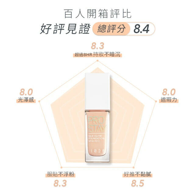 1028 VISUAL THERAPY Pro Stay Silk Glow Liquid Foundation SPF45 PA 30ml NEW - Buy Taiwan Online